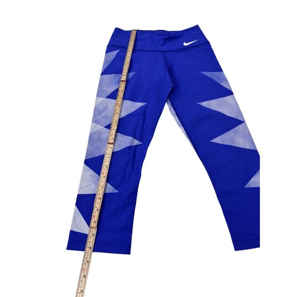 Nike Dri-Fit Womens XS Blue Geometric Leggings - Picture 4 of 8